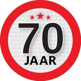 Cadeau/kado zilver rond blik 70 jaar 13 cm - Snoepblikken - Cadeauverpakking voor verjaardag