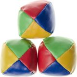 6x Jongleerballen gekleurd speelgoed - Ballen gooien/jongleren - Sportief speelgoed voor kinderen