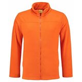 Oranje fleece vest met rits voor volwassenen