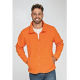 Oranje fleece vest met rits voor volwassenen