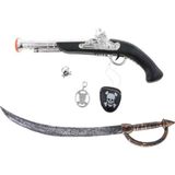 Funny Fashion Verkleed speelgoed Piraten pistool en zwaard + ooglapje