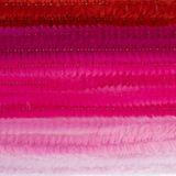 Chenilledraad - 30x - roze tinten - 8 mm x 50 cm - hobby/knutsel materialen