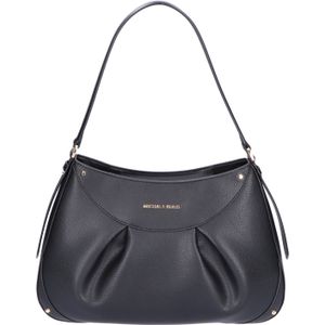 Michael Kors Enzo Medium Leather Satchel Black