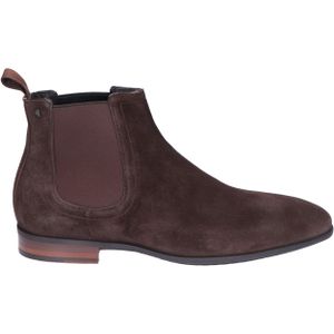 Floris van Bommel - Nette Boots - Bruin - Suède - Robuuste Rubberen Zool