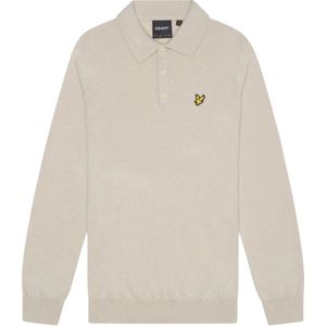 Lyle And Scott Cotton Merino Long Sleeve Knitter Polo W870 Cove