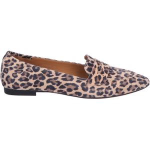 Tera Beige Black Leopard Suede
