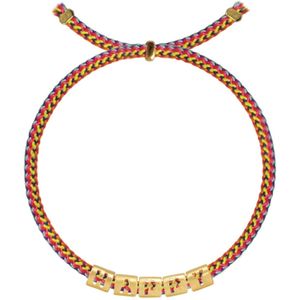 Sorbet Island Gold Plated Letter Bracelet Happy