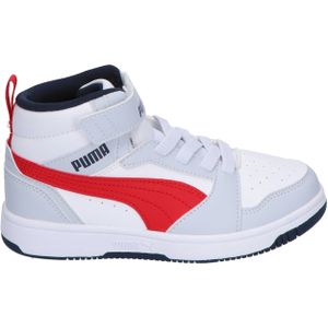 Puma Rebound V6 Mid Velcro Silver Navy Red