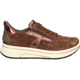 Ara - Sapporo - Sneakers - Donkerbruin/Metallic - Sleehak - Vetersluiting