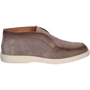 Santoni Suede Slip On Boot Taupe