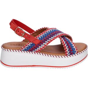 Cypres Ryela Blue Red Brown Leather