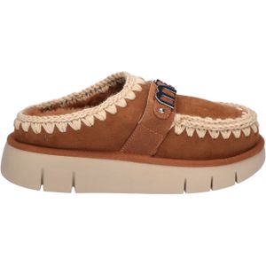 Mou Bounce Clog Metal Logo Brown