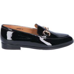 Di Lauro - Laure - Loafer - Zwart - Lakleer - Met Goudkleurig Metalen Bit