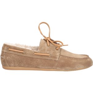 Xanthi Taupe Suede Shearling