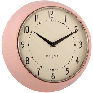 PLINT Retro Wandklok - 23 cm Doorsnede - Roze