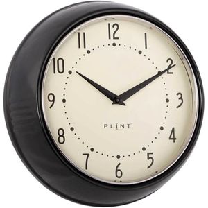PLINT A/S - Retro wandklok - Zwart - Quartz uurwerk