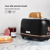 Haden Heritage Broodrooster – Retro Broodrooster Zwart – Toaster – Vintage Broodrooster