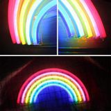 Retro neon verlichting Regenboog - multi