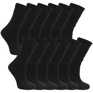Thermo sokken | Zwarte wandel sokken | 12 paar | Maat: 39-42 | Merk: Naft