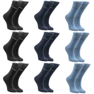 Naft Comfort sokken | Blauwe heren sokken | 9 paar | Maat: 47-50