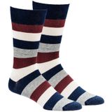 Heren sokken zonder drukplekken | tailleband zonder rubber | traditionele handafwerking | Blauw | Maat 43-46