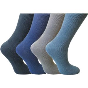Naft medische sokken | Anti bacterieel | 4 paar | Maat: 43-46 | Kleur: Blauw | Diabetes sokken