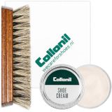 Collonil | Schoenpoets set 3-delig | Shoe cream | Poetsdoek | Borstel | Beige