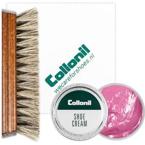 Collonil | Schoenpoets set 3-delig | Shoe cream | Poetsdoek | Borstel | Fuchsia