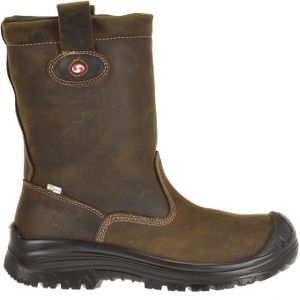 Wol gevoerde leren werklaarzen | merk Sixton | model 81156-17 Montana Hdry Hoog | S3 | bruin