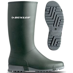 De klassieke regenlaars | merk Dunlop | kleur groen | maten 31-42