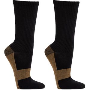 Koper sokken | diabetes | zwart | compressie | 2 paar | maat 35-38