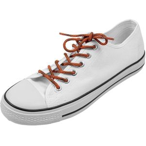 Ronde schoenveters | met print | oranje | lengte 100 cm