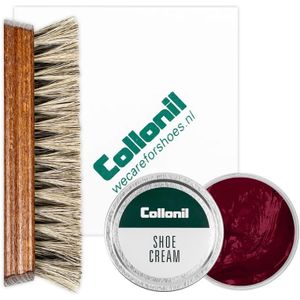 Collonil | Schoenpoets set 3-delig | Shoe cream | Poetsdoek | Borstel | Wine