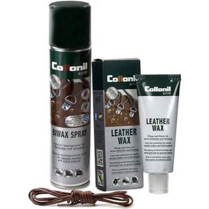 Collonil leather wax + biwax spray | active | bruine wax veter