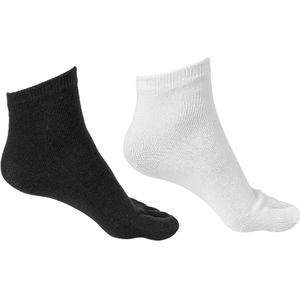 Teensokken | dames sokken | 4 paar | set | zwart + wit | maat 35-38
