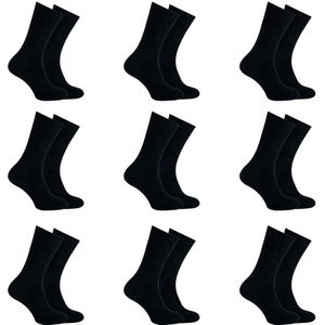 Teckel basic | Zwarte dames sokken | Maat 36-42 | 9 paar
