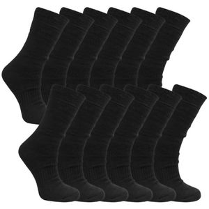 Thermo sokken | Zwarte wandel sokken | 12 paar | Maat: 47-50 | Merk: Naft