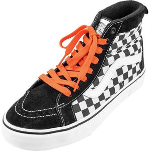 Feterz | Sneakerveters | Platte donker oranje schoenveter | 100cm | 10 mm breed