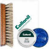 Collonil | Schoenpoets set 3-delig | Shoe cream | Poetsdoek | Borstel | Indigo