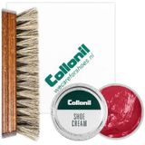 Collonil | Schoenpoets set 3-delig | Shoe cream | Poetsdoek | Borstel | Signaalrood