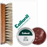 Collonil | Schoenpoets set 3-delig | Shoe cream | Poetsdoek | Borstel | Burgundy