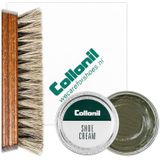 Collonil | Schoenpoets set 3-delig | Shoe cream | Poetsdoek | Borstel | Kaki