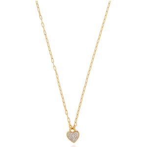 Kate Spade, Accessoires, Dames, Geel, ONE Size, Hartvormige hanger ketting