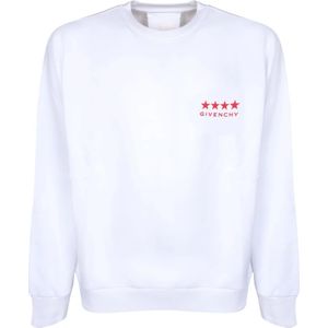 Givenchy, Sweatshirts & Hoodies, Heren, Wit, XS, Katoen, Sweatshirt