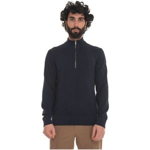 Boss, Truien, Heren, Beige, S, Katoen, Half Zip Pullover