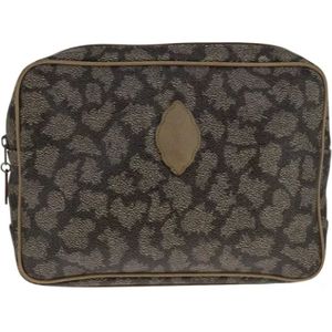 Yves Saint Laurent Vintage, Pre-owned, Dames, Beige, ONE Size, Pre-owned Canvas clutches