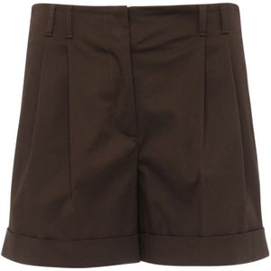 Max Mara Studio, Korte broeken, Dames, Bruin, M, Stijlvolle Bergen Jurk