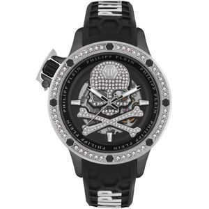 Philipp Plein, Accessoires, Heren, Zwart, ONE Size, Plein Rich 46mm Horloge