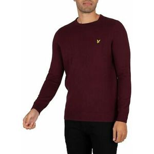 Lyle & Scott, Truien, Heren, Paars, S, Katoen, Katoenen Merino Creweck Trui