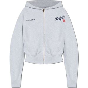 Sporty & Rich, Sweatshirts & Hoodies, Dames, Grijs, L, Katoen, Sporty & Rich x LA Dodgers